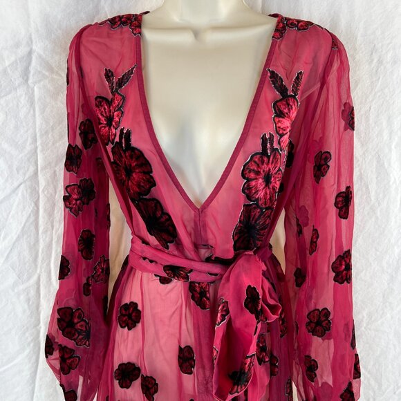 For Love & Lemons Heather Scarf Sheer Midi Dress $237 - Picture 3 of 12